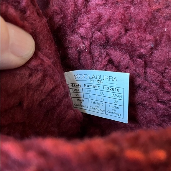 Koolaburra by Ugg Lytta Short Faux Fur Cuffed Boot Red Rhubarb Size 11 - Picture 5 of 5